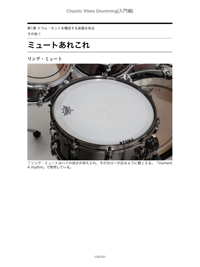 電子書籍] Chaotic Vibes Drumming [入門編] | 凛として時雨 ピエール