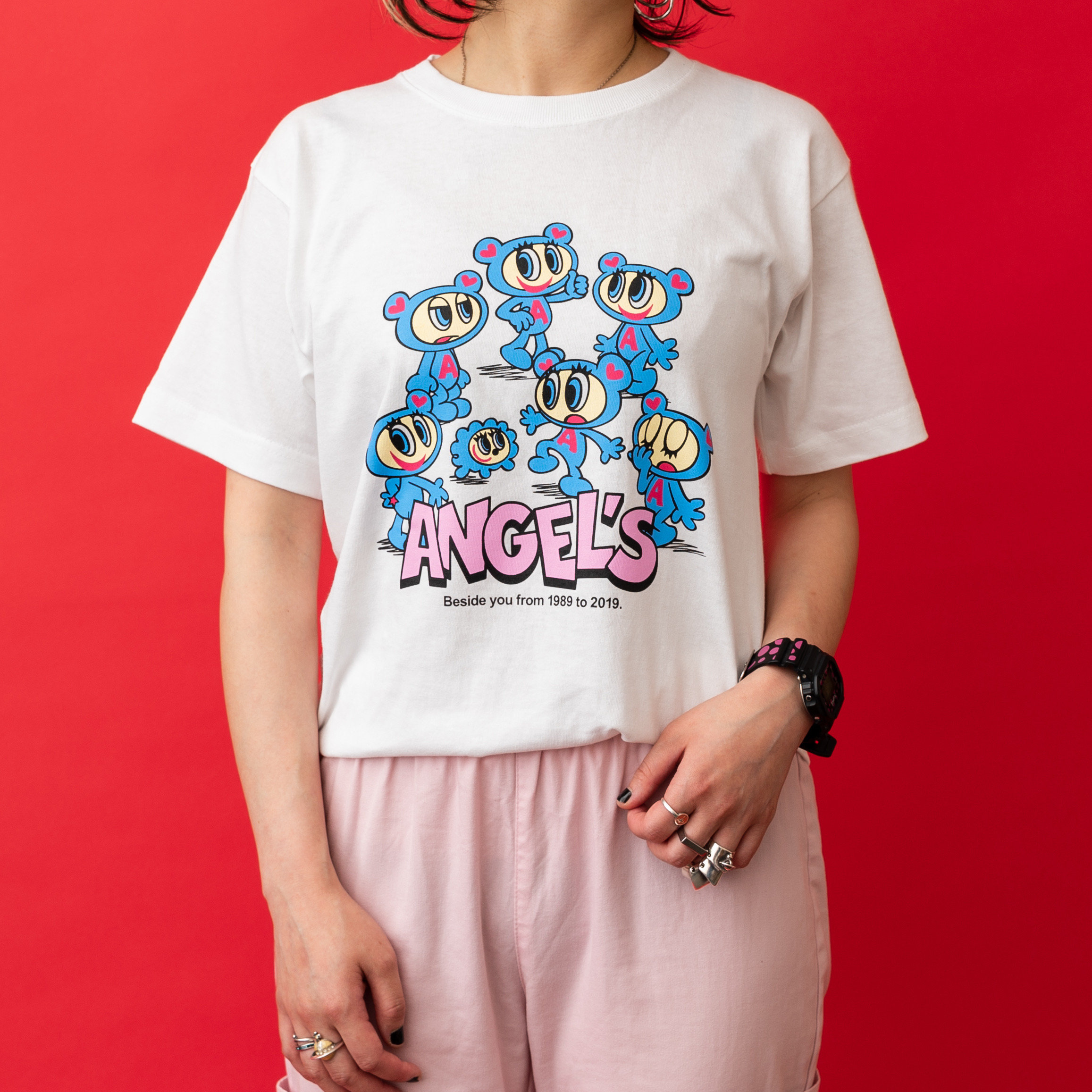 エンジェルブルー ハナちゃん Tシャツ 紫 ムラサキ パープル レア 希少 ...