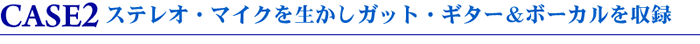 CASE2�F�X�e���I�E�}�C�N�𐶂����K�b�g�E�M�^�[���{�[�J�������^