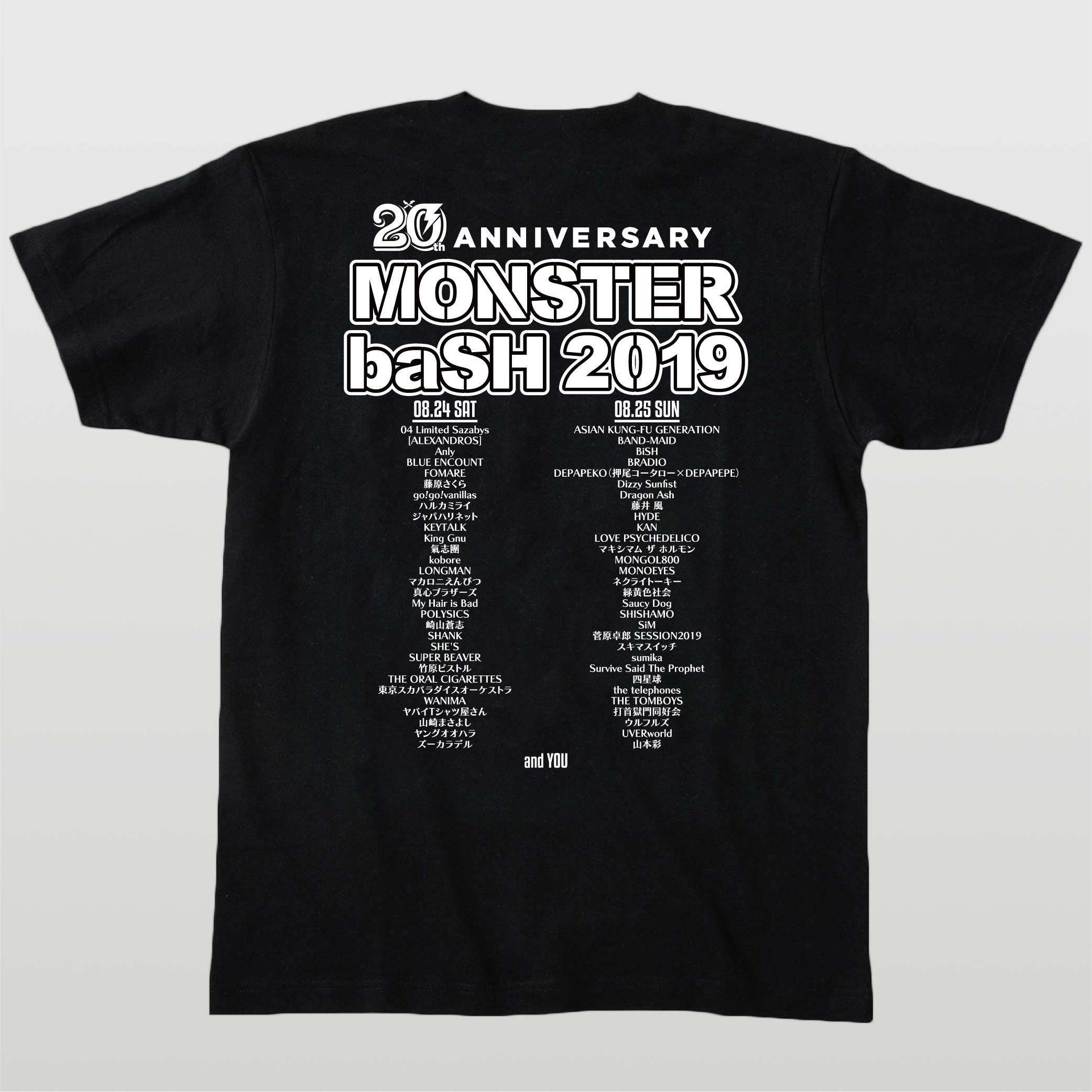 20TH ANNIVERSARY MONSTER baSH x Rittor Music オーダーメイドT